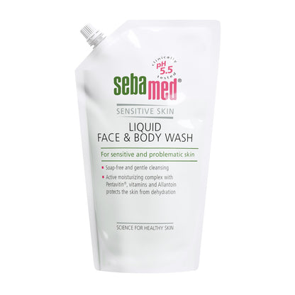 Sebamed Liquid Face and Body Wash eco friendly refill 1000ml with reduced plastic