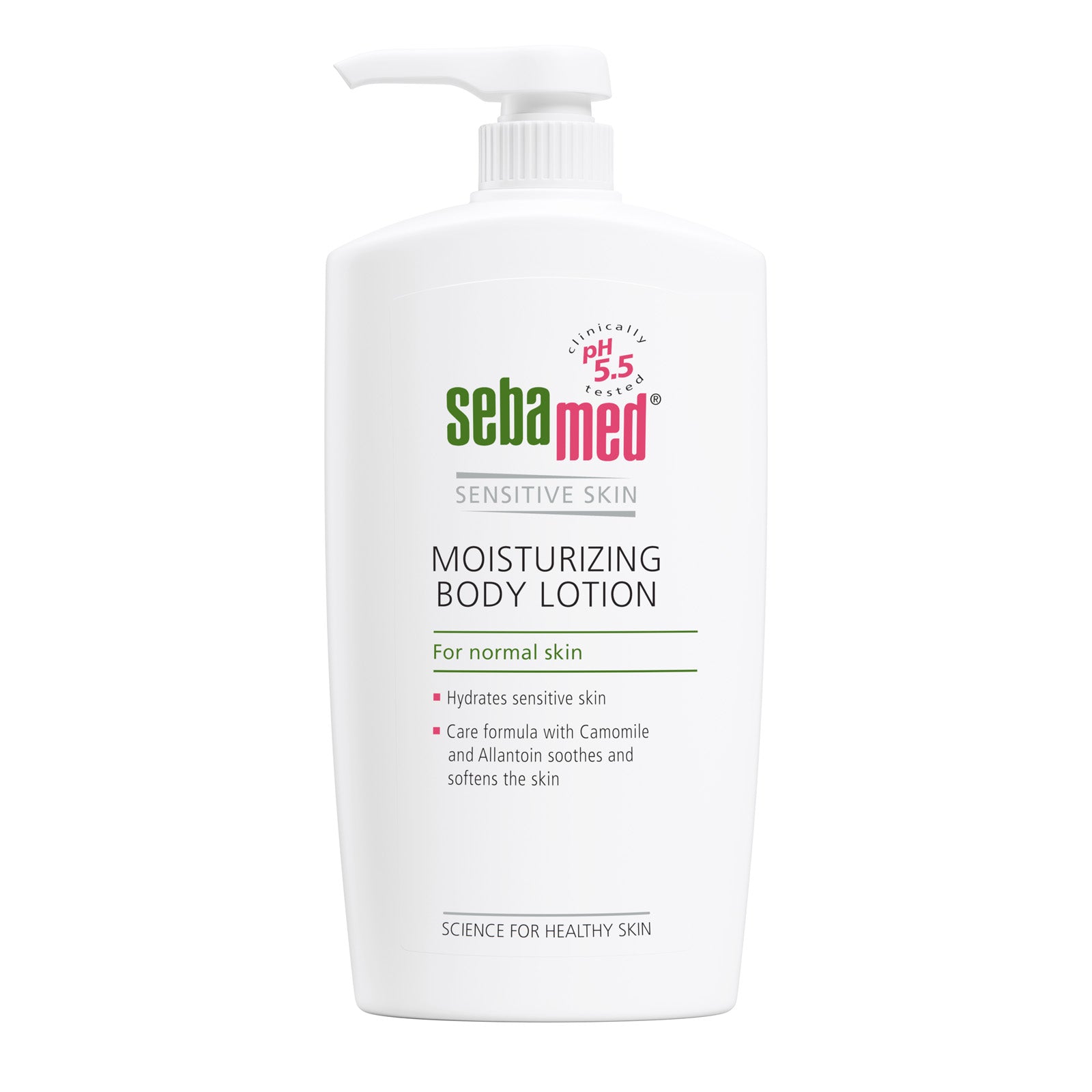 1000ml Sebamed Moisturizing Body Lotion for senstive skin on a white background