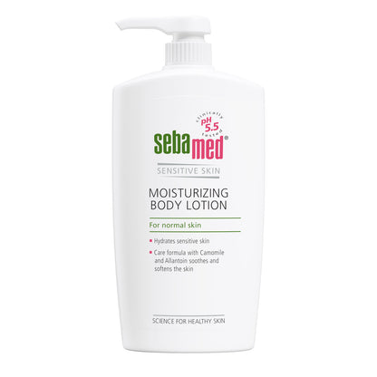 1000ml Sebamed Moisturizing Body Lotion for senstive skin on a white background