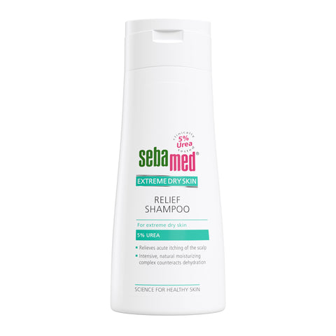 Sebamed Extremn Dry Shampoo bottle on a white background