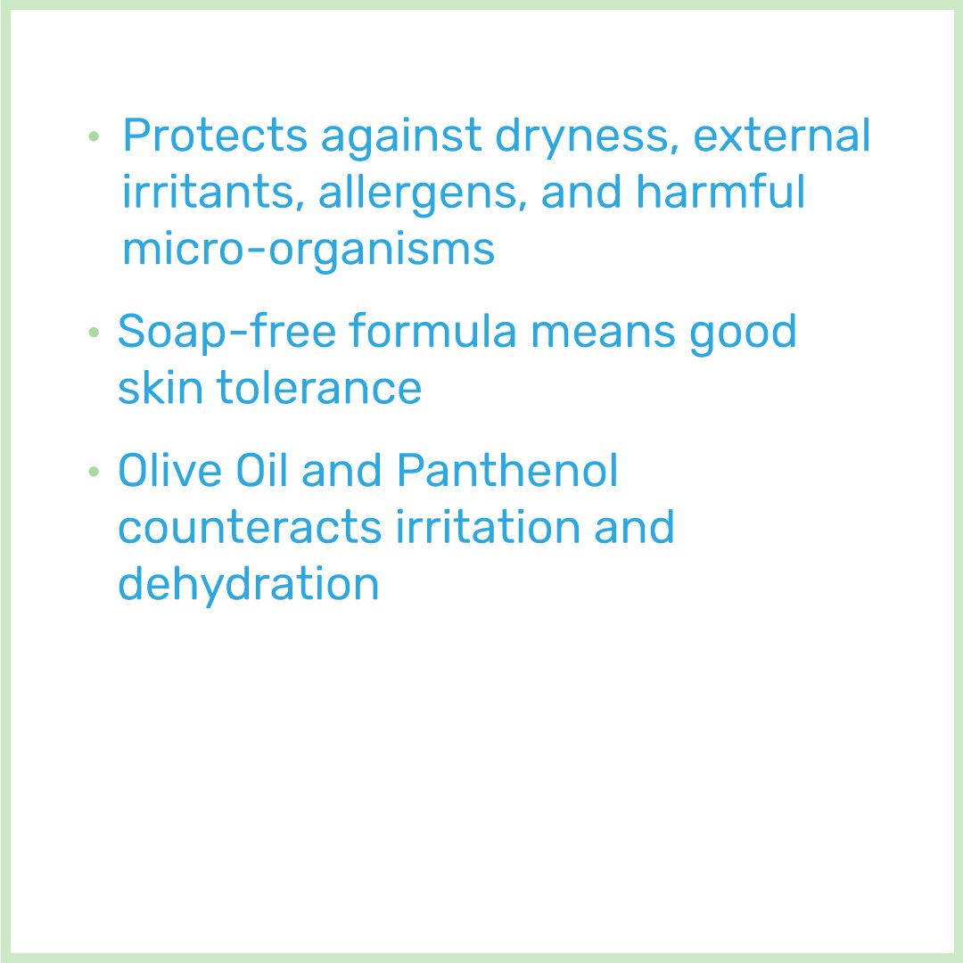 Sebamed Oilive Face and Body Wash Bullet points